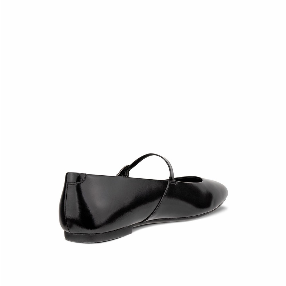 Ecco Black Leather Mary Jane Flats - Picture 2 of 12